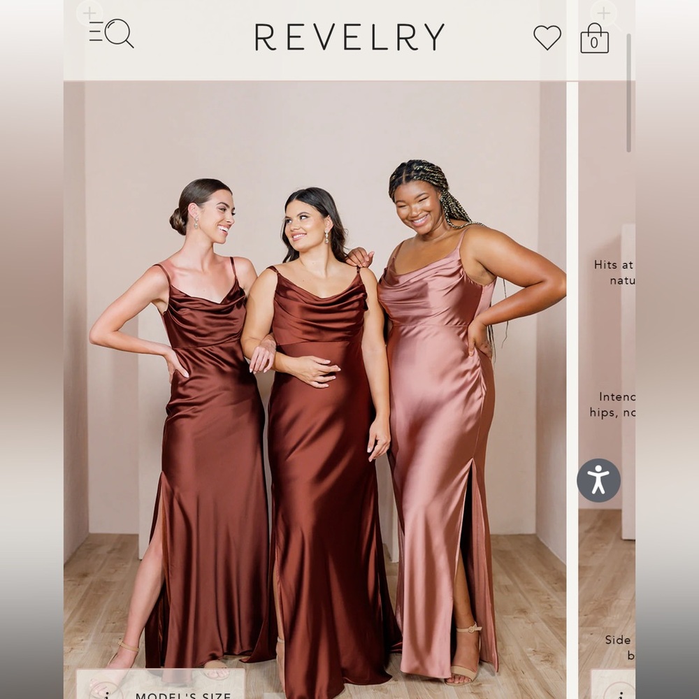 NWT Revelry desert rose bridesmaid dress size 6